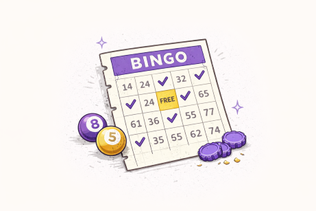 Bingo notebook game illustration