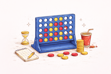 Connect 4 notebook game illustration