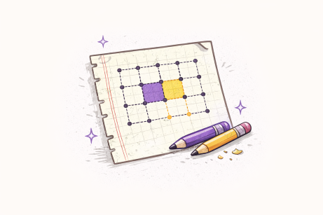Dots & Boxes notebook game illustration