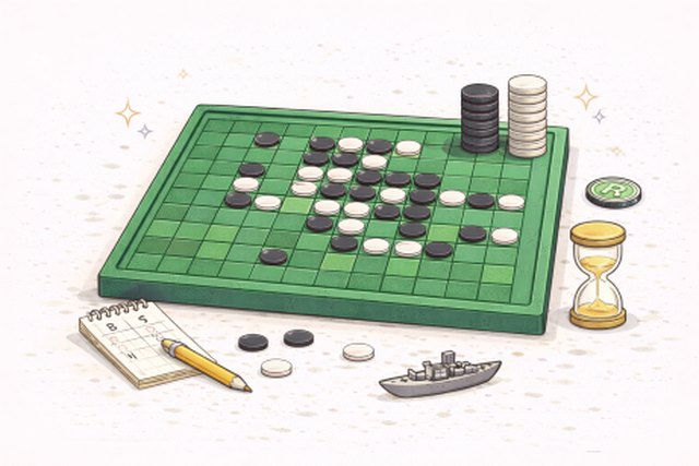 Reversi notebook game illustration